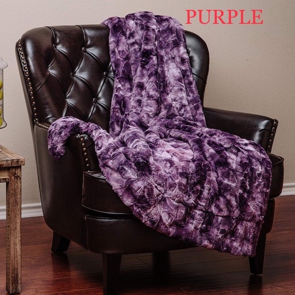 Queen/Full Faux Fur Blanket Super Soft Warm Fluffy